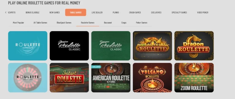 Cafe Casino software roulette lobby